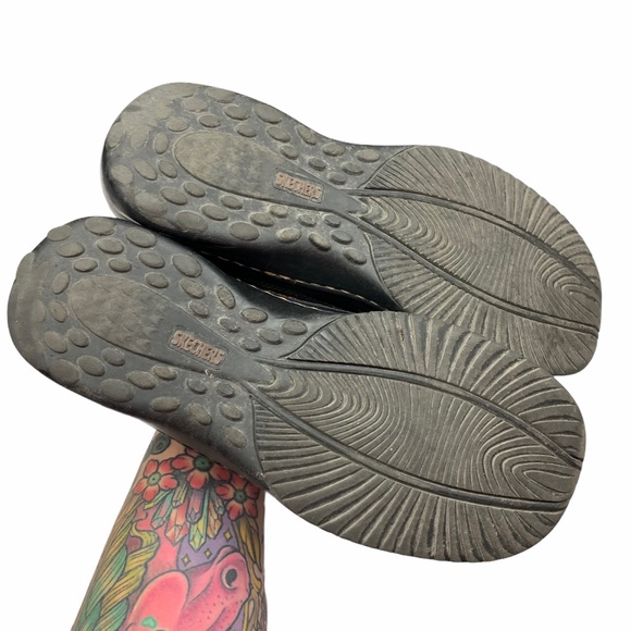 Skechers Leather Black Tan Lace Up Oxfords Mens 13 - Picture 5 of 7